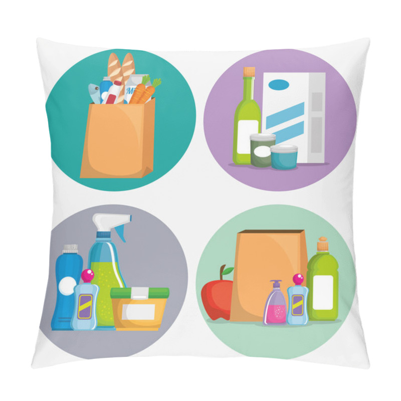 Personality  Supermarket Set Products With Special Offer Pillow Covers