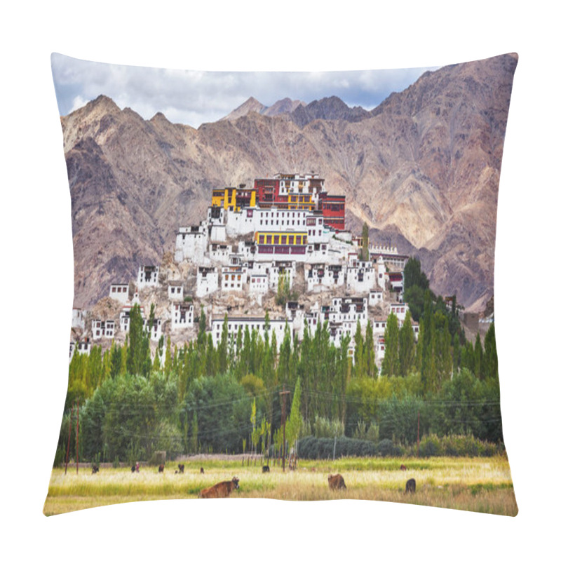 Personality  Thiksey Gompa, Ladakh, India Pillow Covers