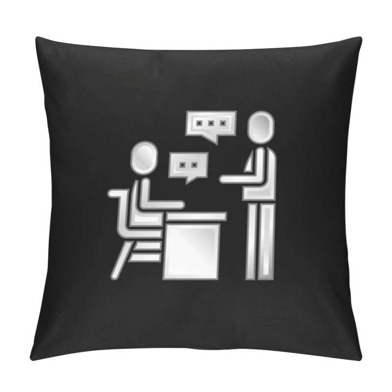 Personality  Assigment Silver Plated Metallic Icon Pillow Covers