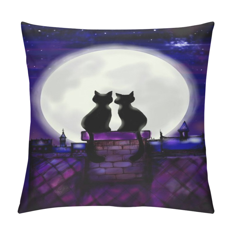 Personality  Two Cats Pillow Covers