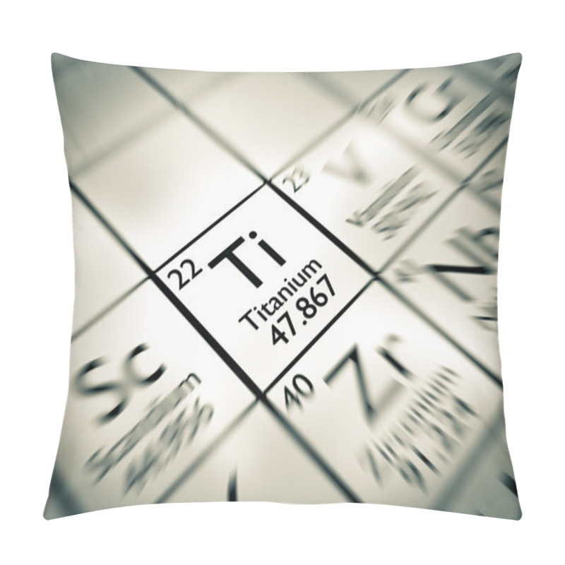 Personality  Focus On Titanium Chemical Element. Pillow Covers