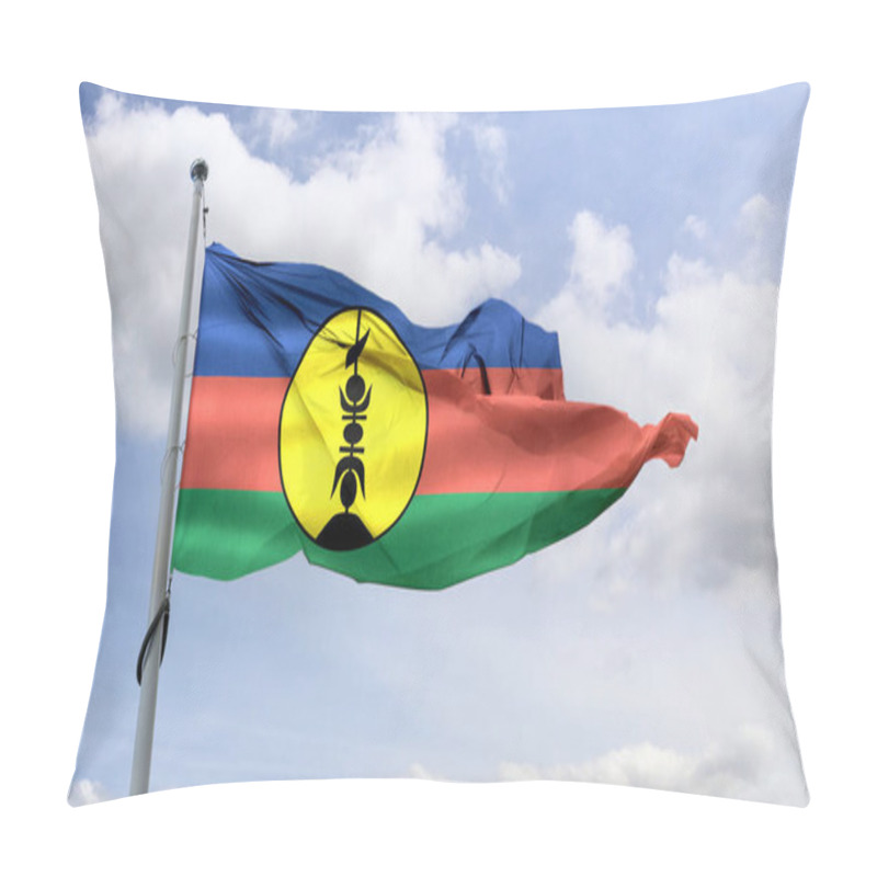 Personality  A New Caledonia Flag - Realistic Waving Fabric Flag Pillow Covers