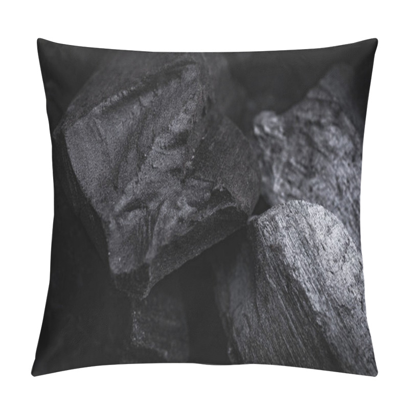 Personality  Black Industrial Coals, Black Background Pillow Covers