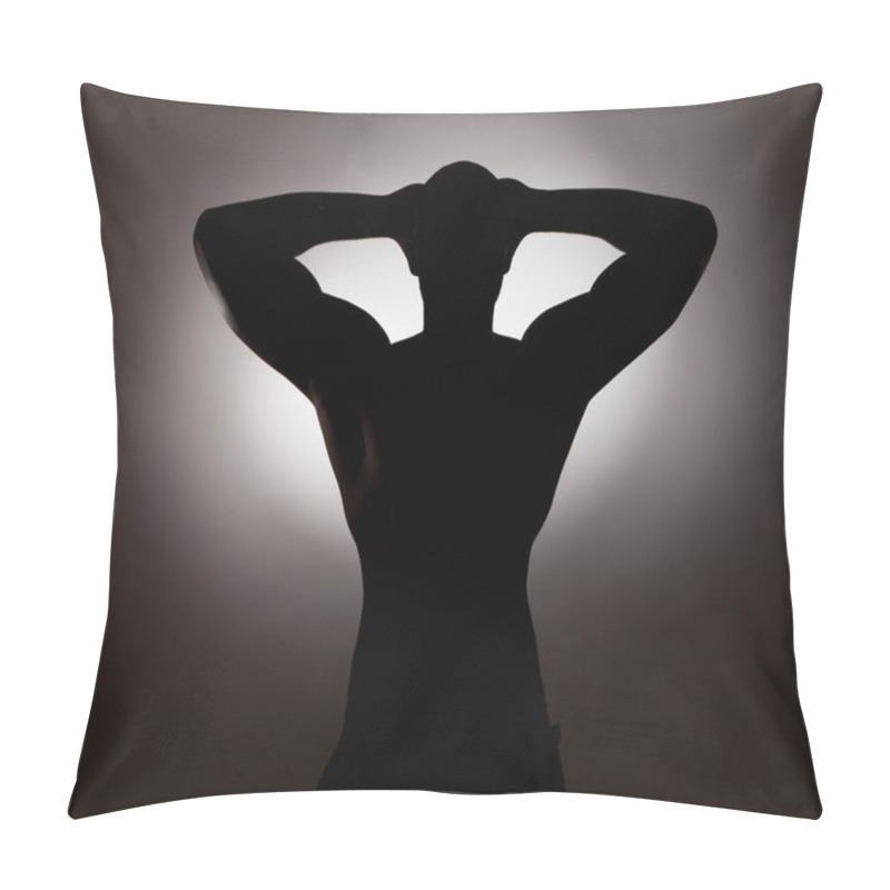 Personality  Silhouetted Shirtless Man Pillow Covers