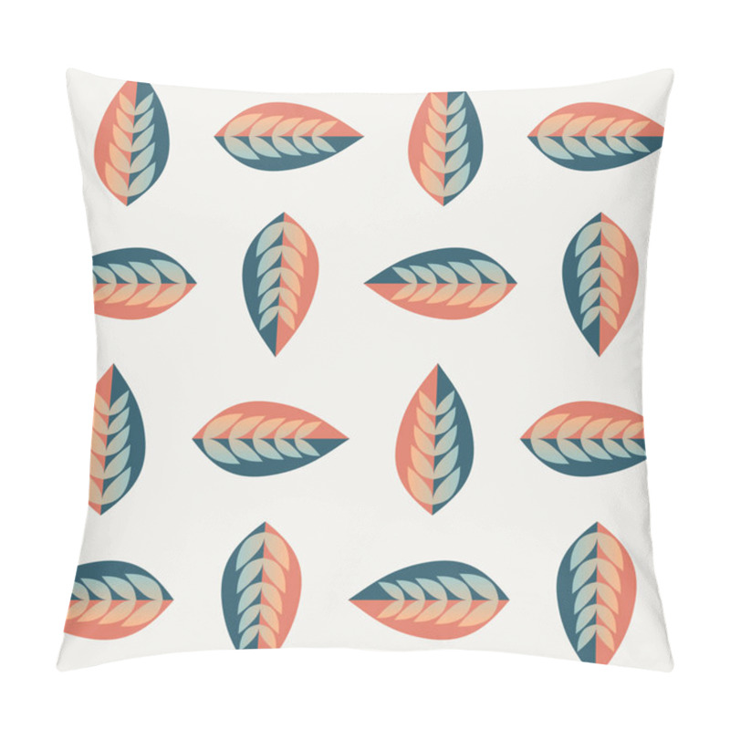 Personality  Seamless Geometric Vector Pattern Of Boho Leaves Placement. Pillow Covers