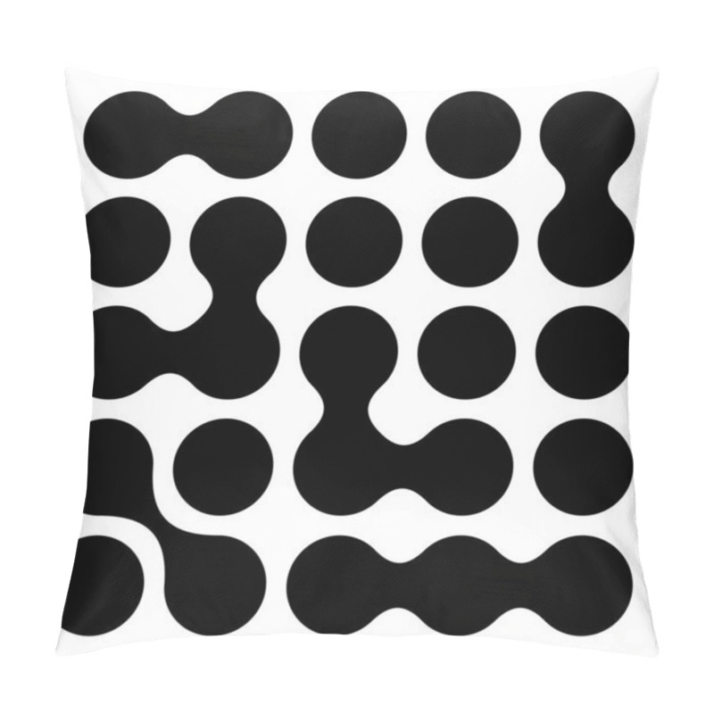 Personality  Metaball, Connected Dots, Circles Pattern, Texture Element Pillow Covers