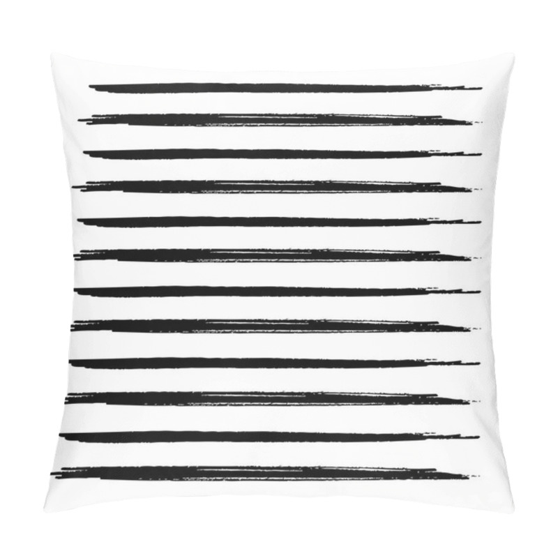 Personality  Hand Drawn Horizontal Stripes Pattern Pillow Covers