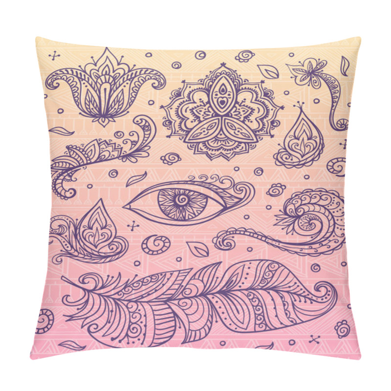 Personality  Ornamental Boho Style Elements Pillow Covers