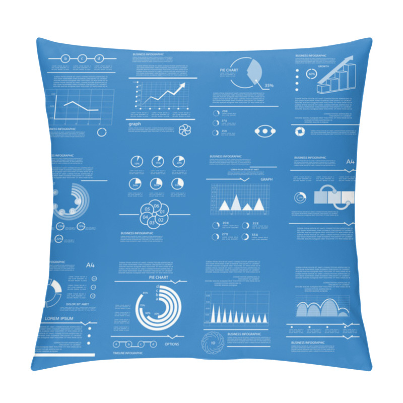 Personality  Outline Infographic Templates, Web Elements, Diagrams And Graphs Pillow Covers