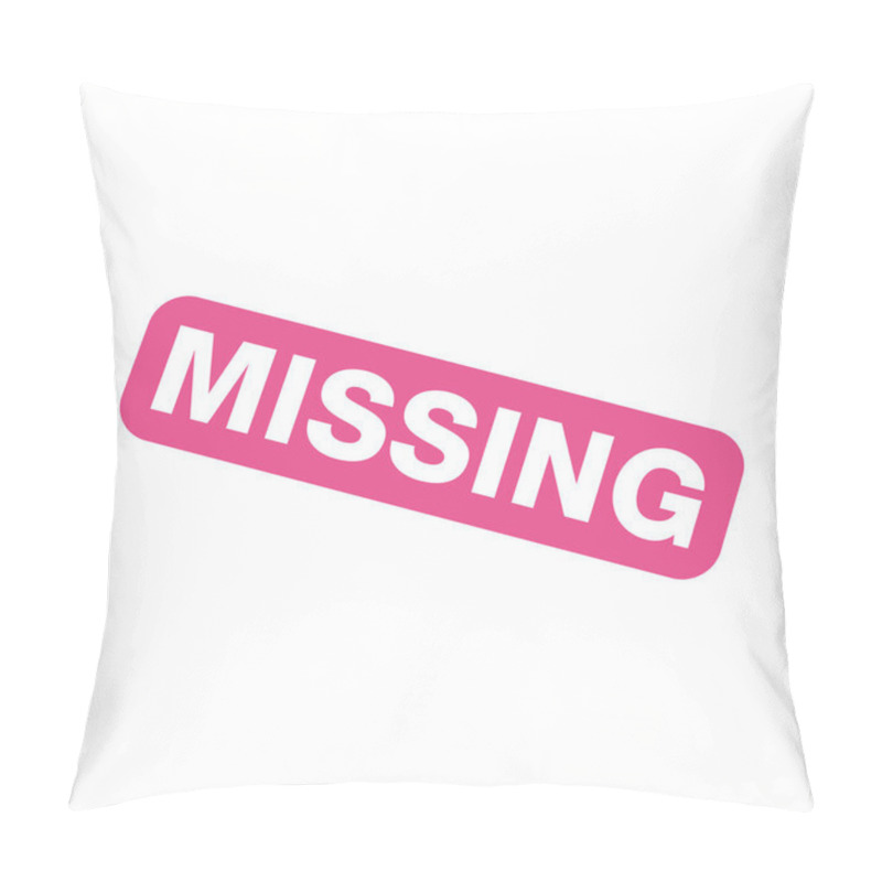 Personality  Missing Letter Rubber Stamp Vector Template Pillow Covers