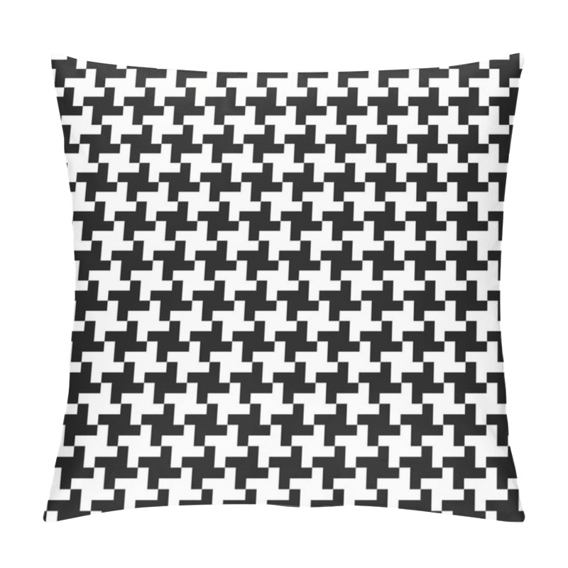 Personality  Vector Geometric Background - Seamless Textile Pattern. Black And White Texutre Pillow Covers