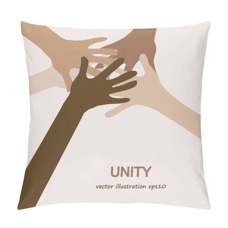 Personality  Hands Diverse Togetherness  Pillow Covers