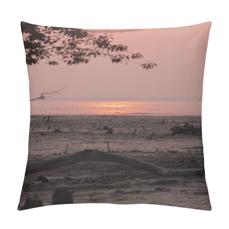 Personality  Sunset At Kotka Sea Beach.this Photo Was Taken From Sundarbans National Park,Bangladesh. Pillow Covers