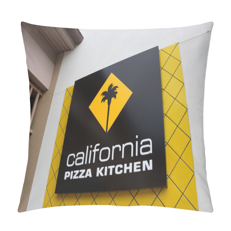 Personality  California Pizza Kitchen Logo Of Food Establishment At The Ala M Pillow Covers