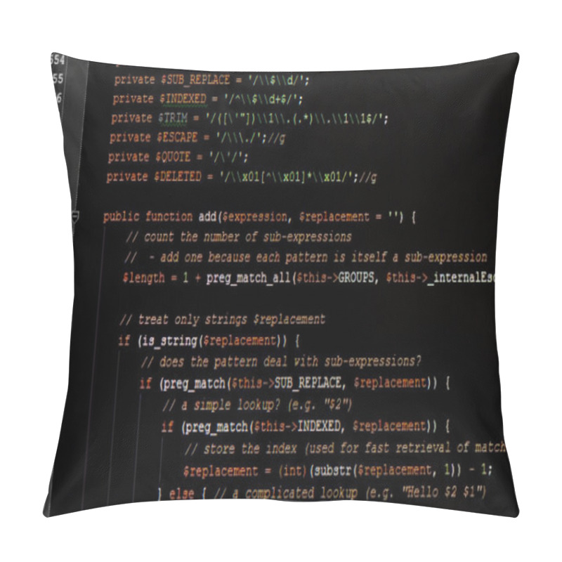 Personality  Web Page Generic Javascript Code On Computer Monitor Pillow Covers