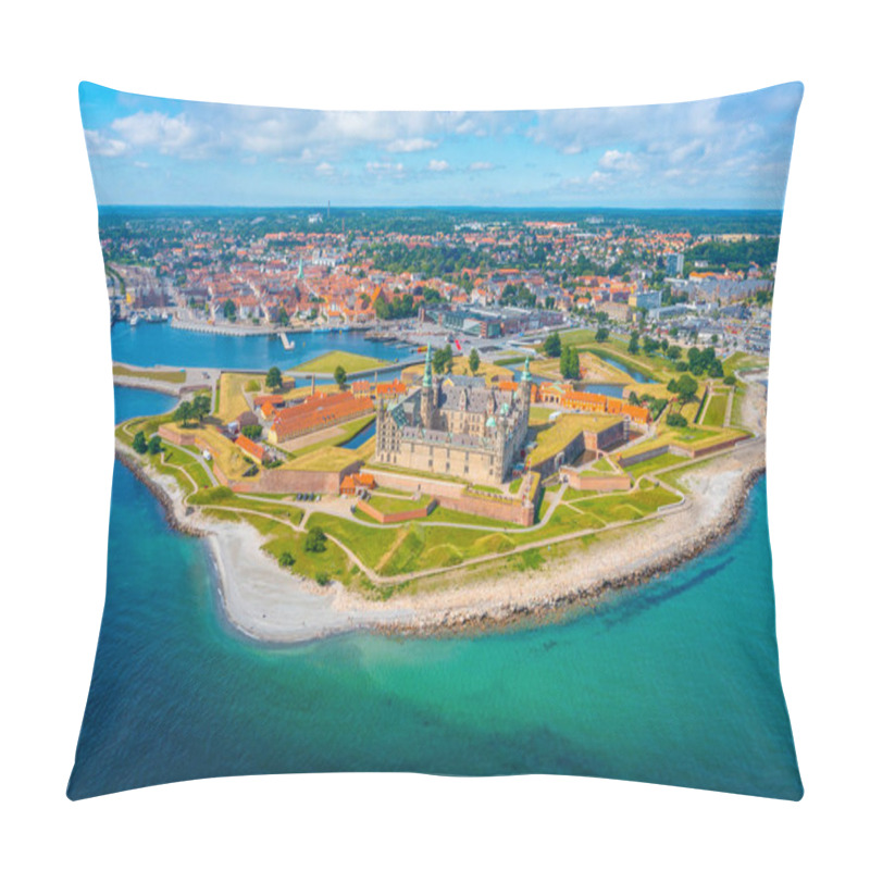 Personality  Panorama Of The Kronborg Castle At Helsingor, Denmark. Pillow Covers