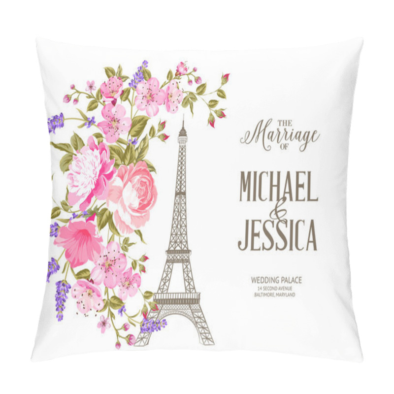 Personality  Eiffel Tower Illustration. Pillow Covers