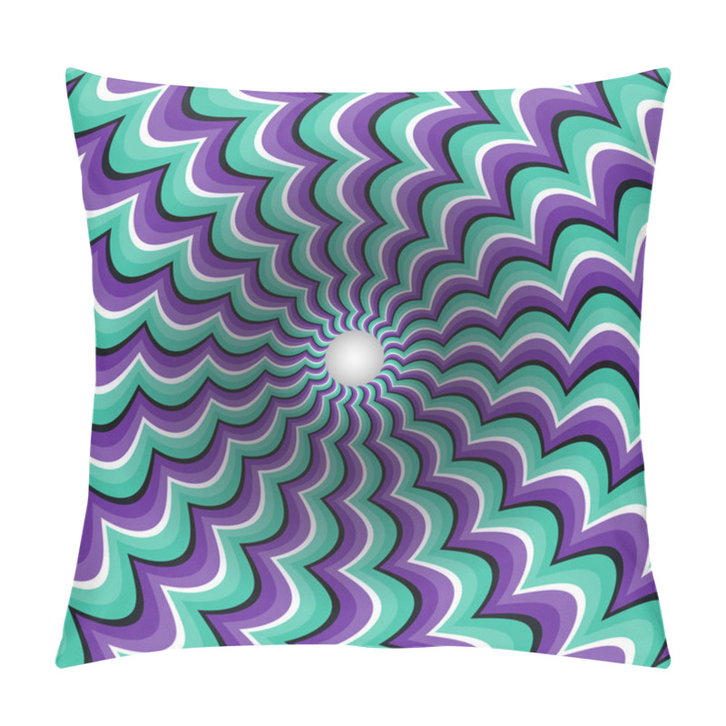 Personality  Meandering Strips Funnel  Optical Illusion Illustration Pillow Covers