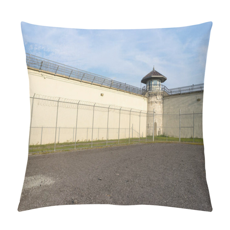 Personality  Exercise Yard Of A Decommissioned Prison Pillow Covers