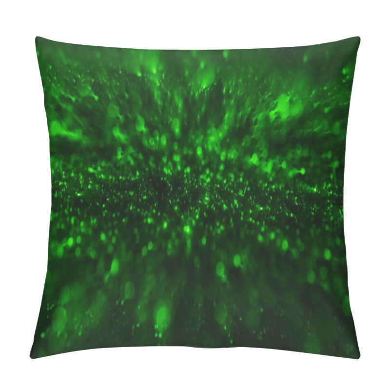 Personality  Abstract Background With Green Blurred Glitter Pillow Covers