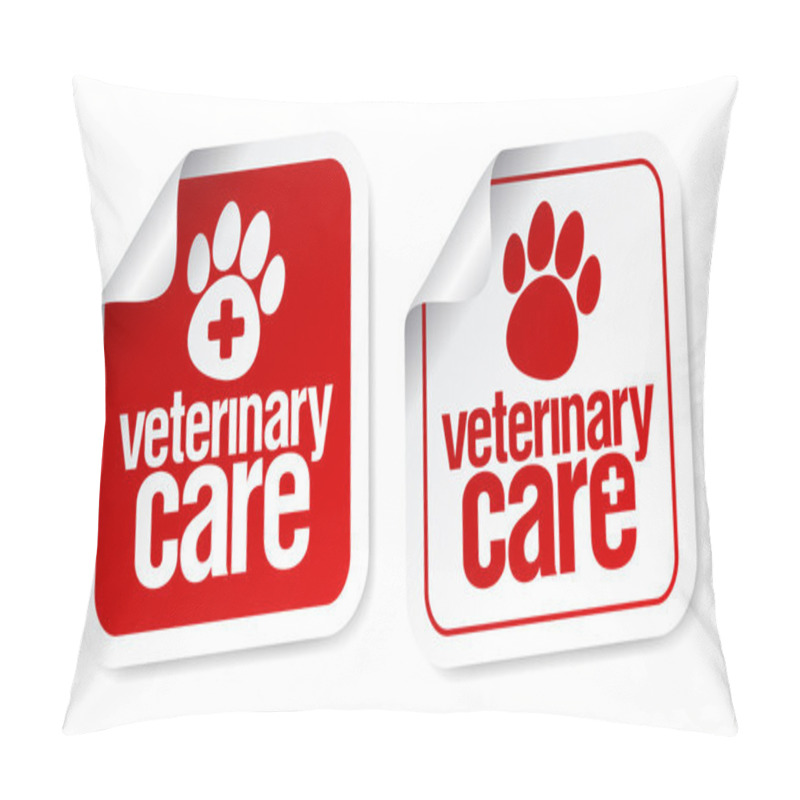 Personality  Veterinary Care Stickers. Pillow Covers