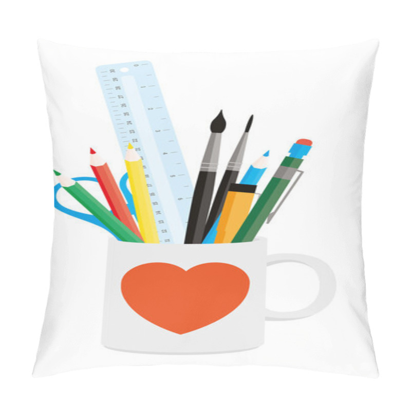 Personality  Coffee Mug And Art Studio Tools Pillow Covers