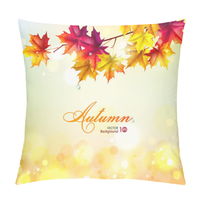 Personality  Abstract Autumn Background With Leaves. Pillow Covers