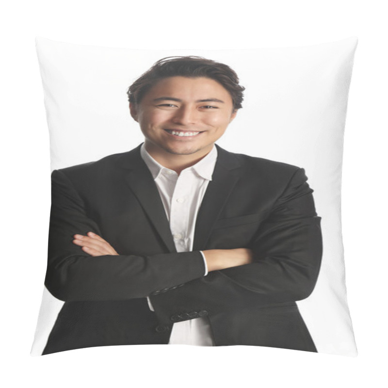 Personality  Businessman In A Black Suit Pillow Covers