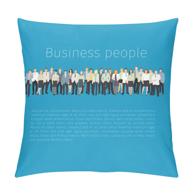 Personality  Group Of People Standing In Row Pillow Covers