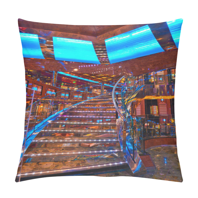 Personality  Metal And Glass Stairs In Hotel Pillow Covers