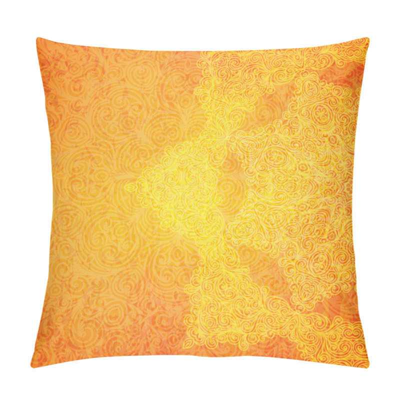 Personality  Orange Ethnic Background Pillow Covers