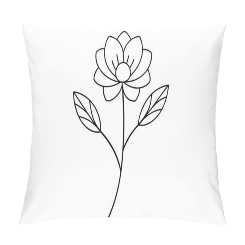 Personality  Minimalist Beautiful Floral Illustration Pillow Covers