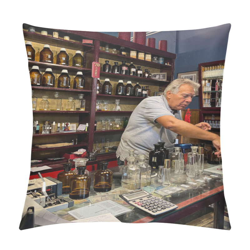 Personality  Serbia, Belgrade - September 14, 2024: Sava Perfume Shop In Belgrade Is A Centuries-old Tradition And Unique Fragrances. It Is Located At 75 Kralja Petra Street. High Quality Photo Pillow Covers