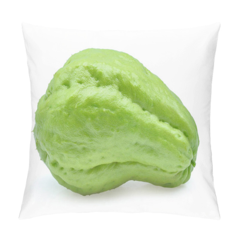 Personality  Fresh Chayote Isolated On White Background Pillow Covers