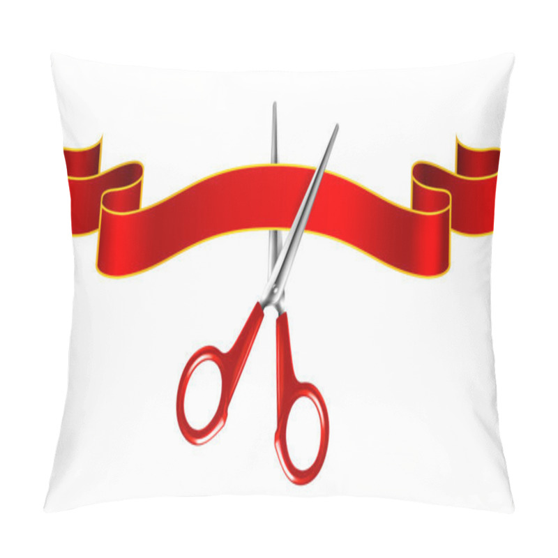 Personality  Tape And Scissors, Vector Pillow Covers