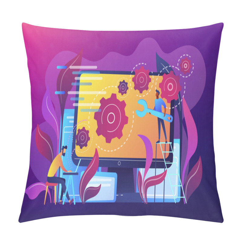 Personality  Back End Development It Concept Vector Illustration Pillow Covers