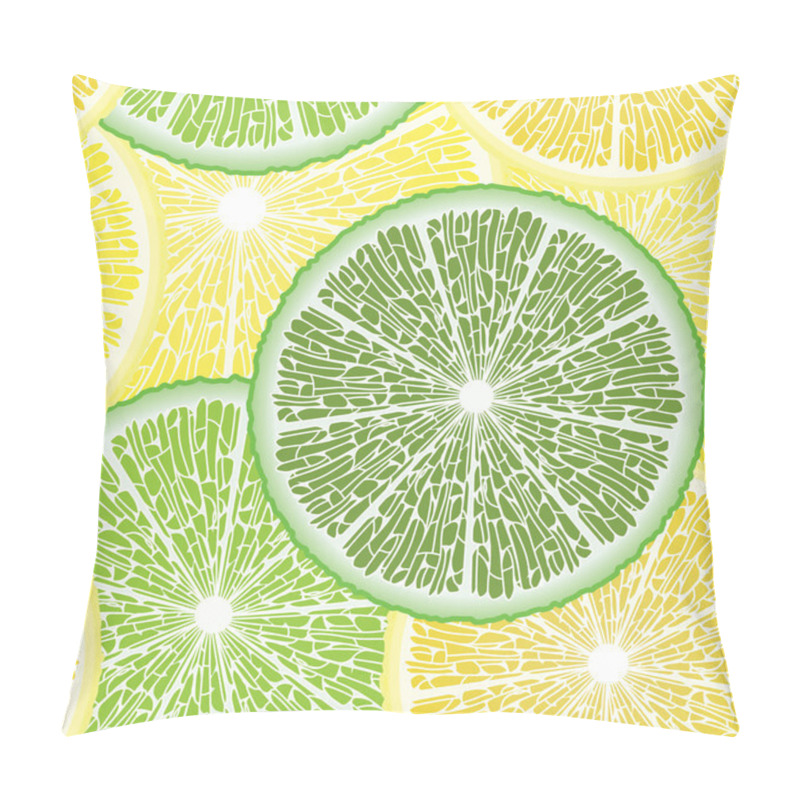 Personality  Vector Seamless Pattern With Lemons And Limes Pillow Covers