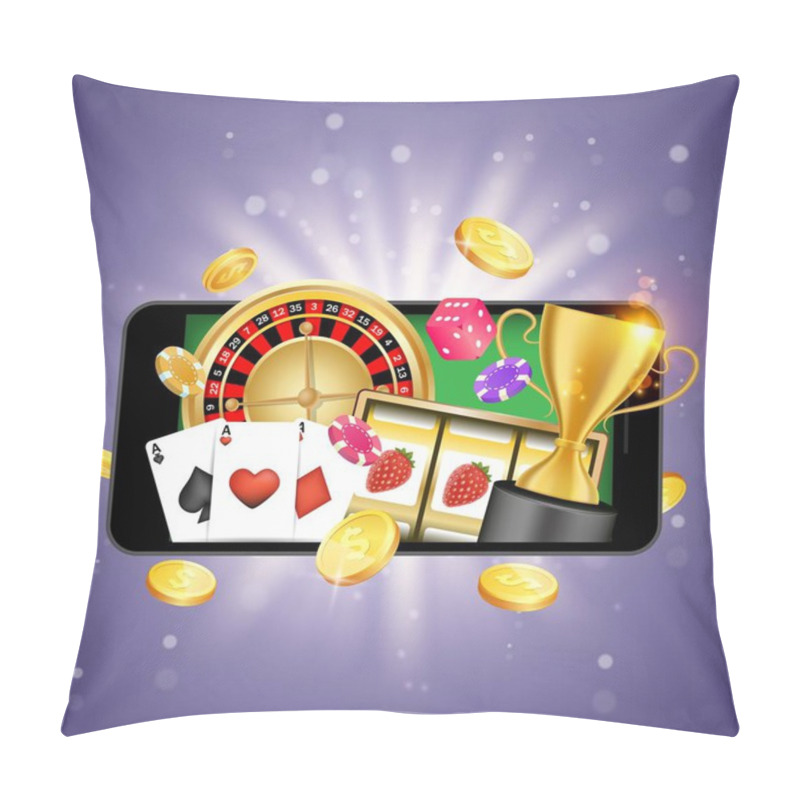 Personality  Mobile Casino Vector Poster Banner Design Template Pillow Covers