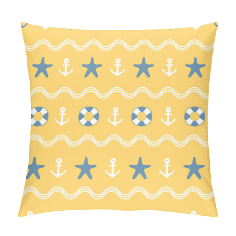 Personality  Nautical Seamless Pattern. Pillow Covers