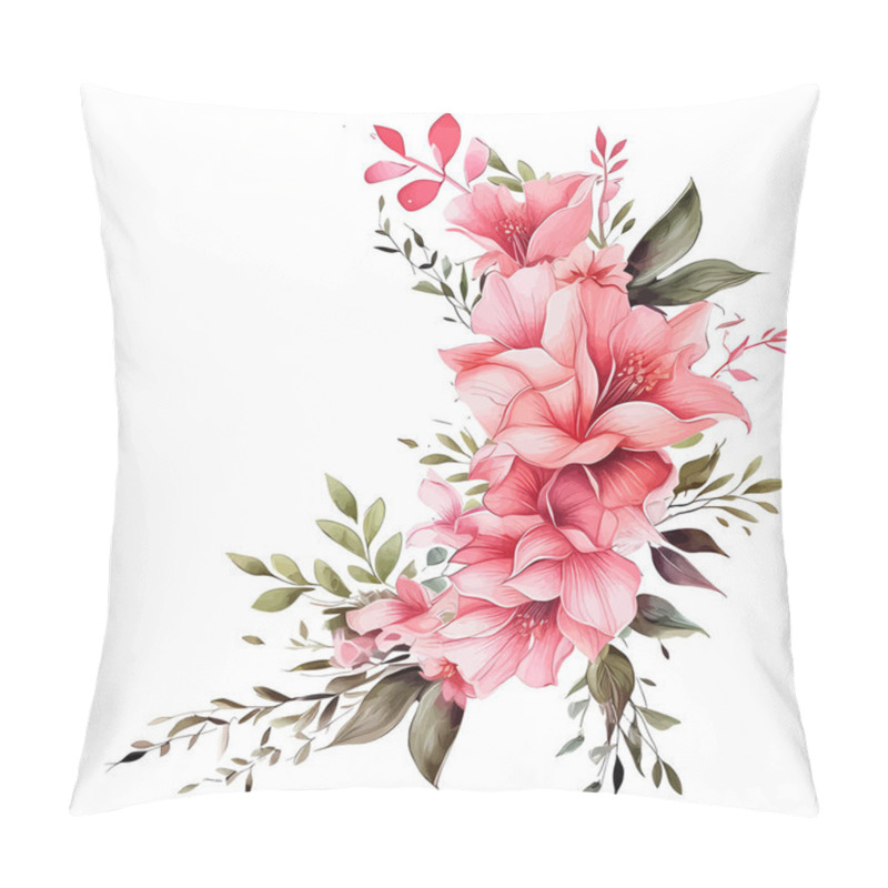 Personality  Beautiful Romantic Flowers. Flowers Decoration On A White Background. Flower With Leaves. Vector Illustration. Pillow Covers