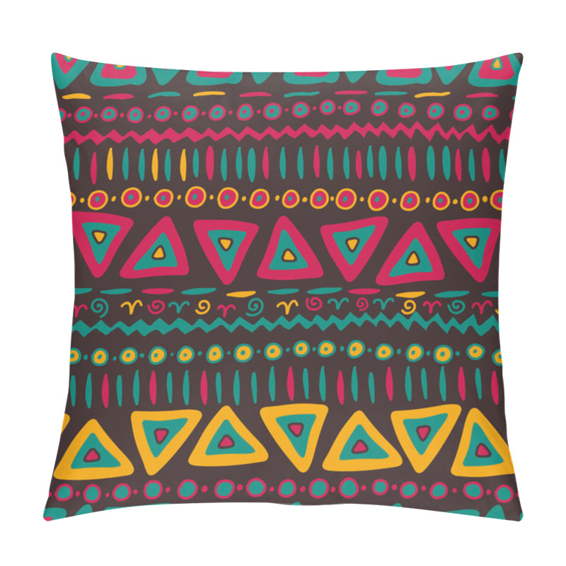 Personality  Bright Folkloric Seamless Pattern Pillow Covers