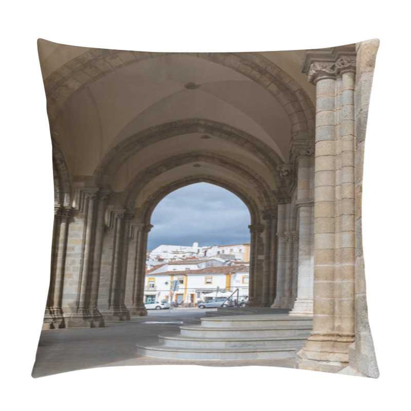 Personality  Street View Of An Ancient City Of Evora In Portugal Pillow Covers