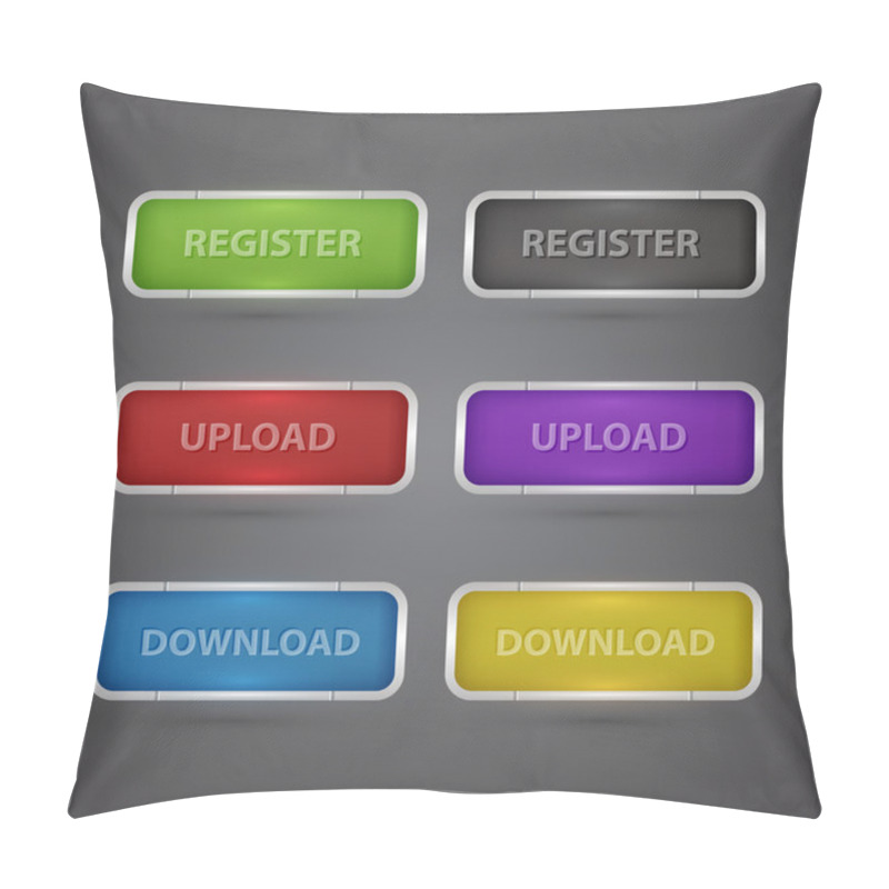 Personality  Vector Premium Web Buttons. Pillow Covers