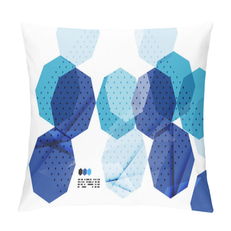 Personality  Bright Blue Geometric Modern Design Template Pillow Covers