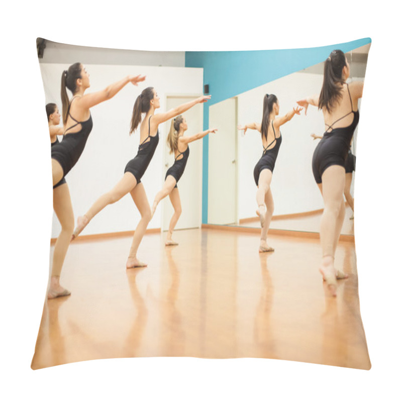 Personality   Women Rehearsing A Dance Routine Pillow Covers