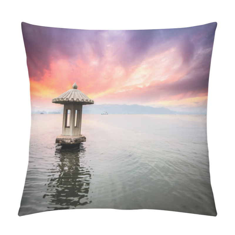 Personality  Hangzhou Scenery In Sunset Pillow Covers