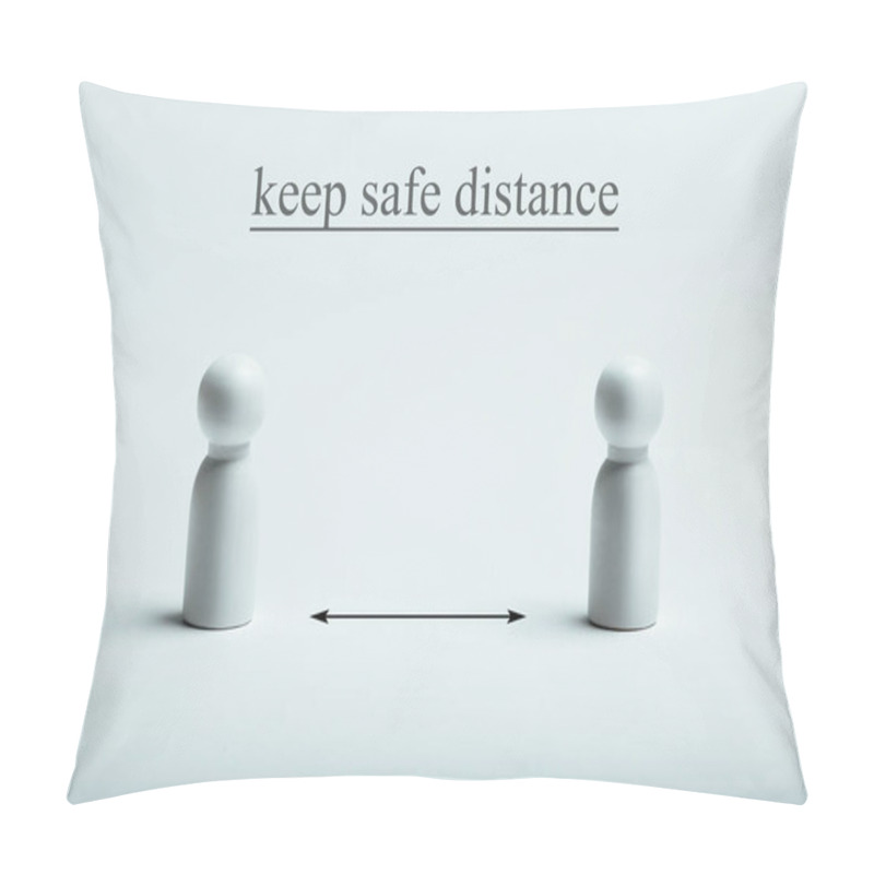 Personality  Keep A Safe Distance Sign. Preventive Measures. Steps To Protect Yourself. Social Distancing. Preventing The Spread Of The Virus. People With Distance Measure. Pillow Covers