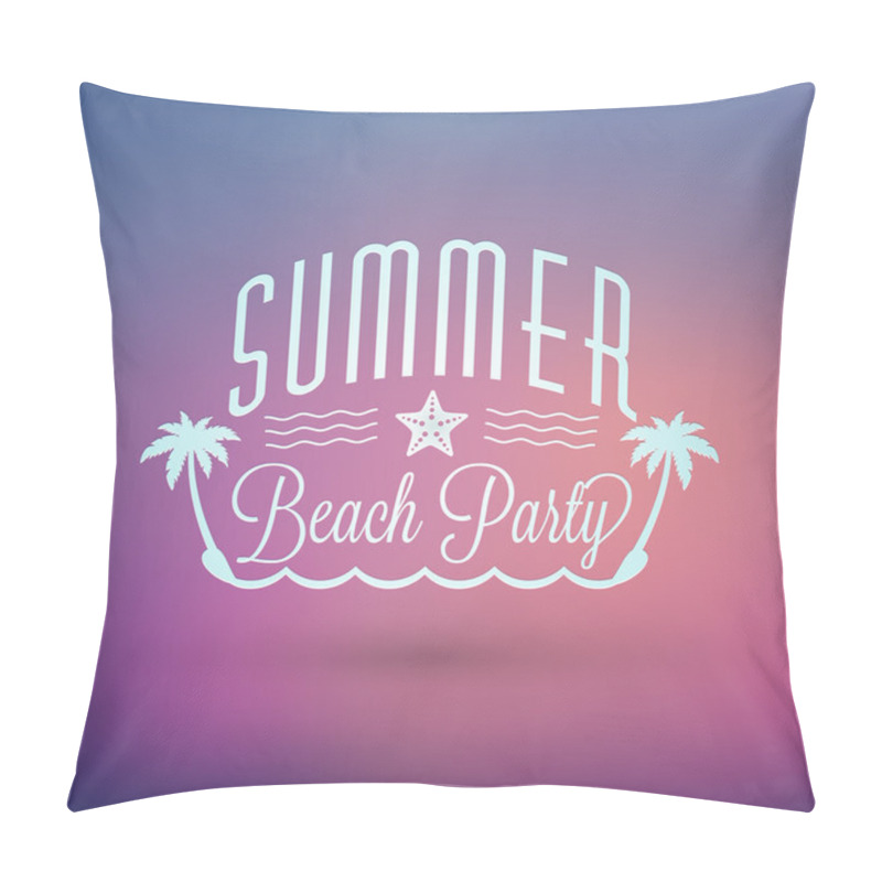 Personality  Retro Summer Holidays Hipster Label. Vector Design Elements On Coloful Summer Background Pillow Covers