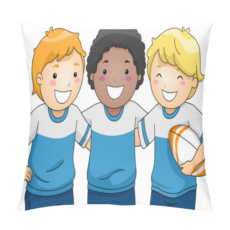 Personality  Group Of Rugby Players Pillow Covers