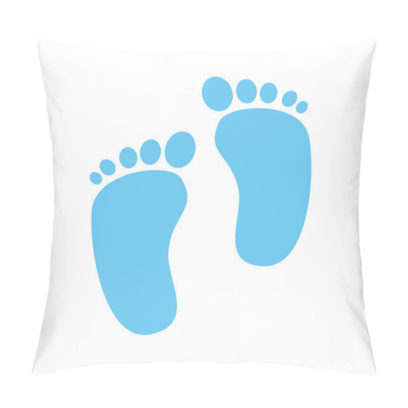 Personality  Cute Footprints Baby Isolated Icon Pillow Covers